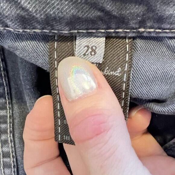 7FAMK 7 For All Mankind Gray Relaxed Button Fly Jeans - Picture 6 of 8